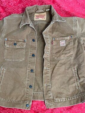 Levi’s Canvas Chore Jacket Men’s Medium Brown Workwear Utility